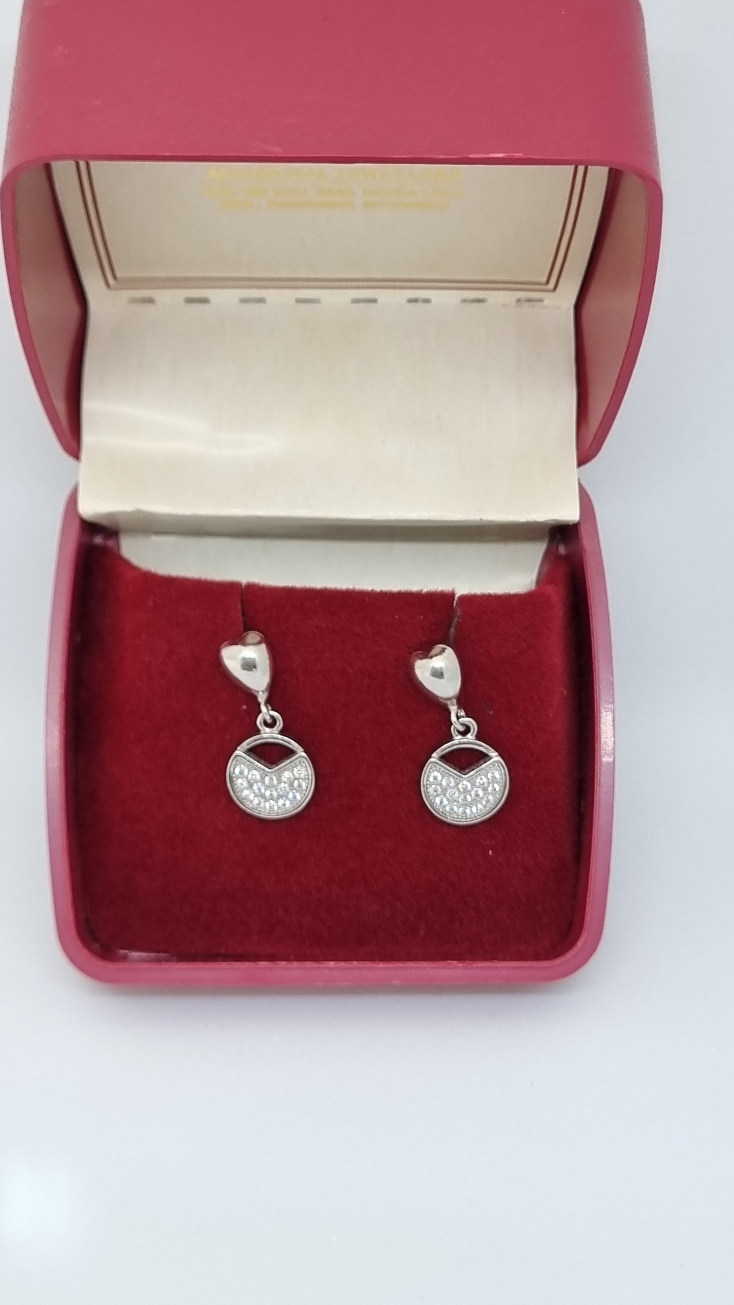 92.5 Sterling Silver Minimalist Drop Earrings with Zirconia Accents