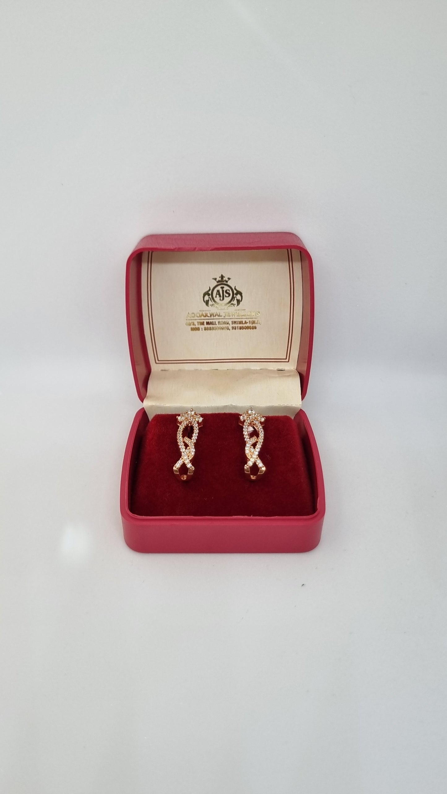 92.5 Sterling Silver Drop Earrings with Zirconia Accents